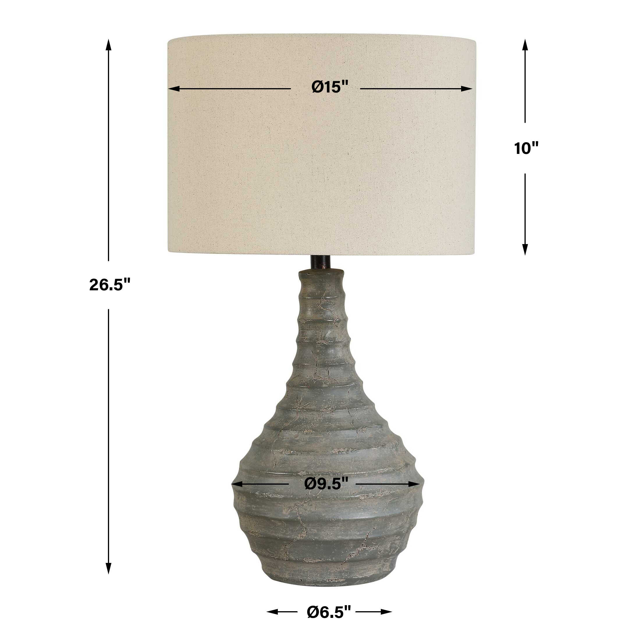 Stratum Rustic Outdoor Table Lamp, by Uttermost, 15" width x 26.5" height x 15" depth View 3