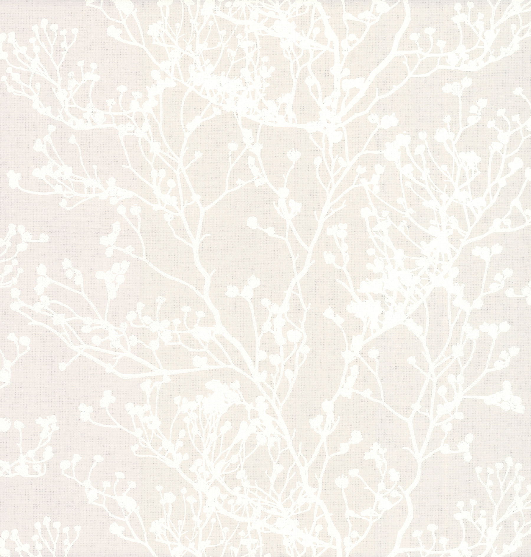 Budding Branch Silhouette Beige Wallpaper large image 
