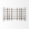 Taunton 80L x 10.5W x 90H Medium Brown Wood with Antique Nickel Metal Frame 6 Tier Shelving Unit thumbnail 7