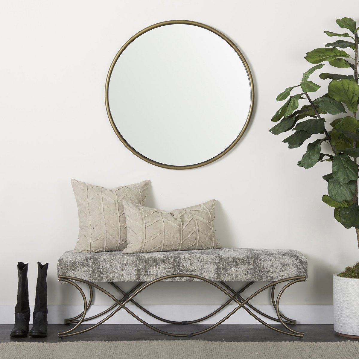 Ivivva 20L x 20W Beige Fabric Textured Decorative Pillow Cover, by Mercana, 20" length x 20" width x 0.2" height View 5