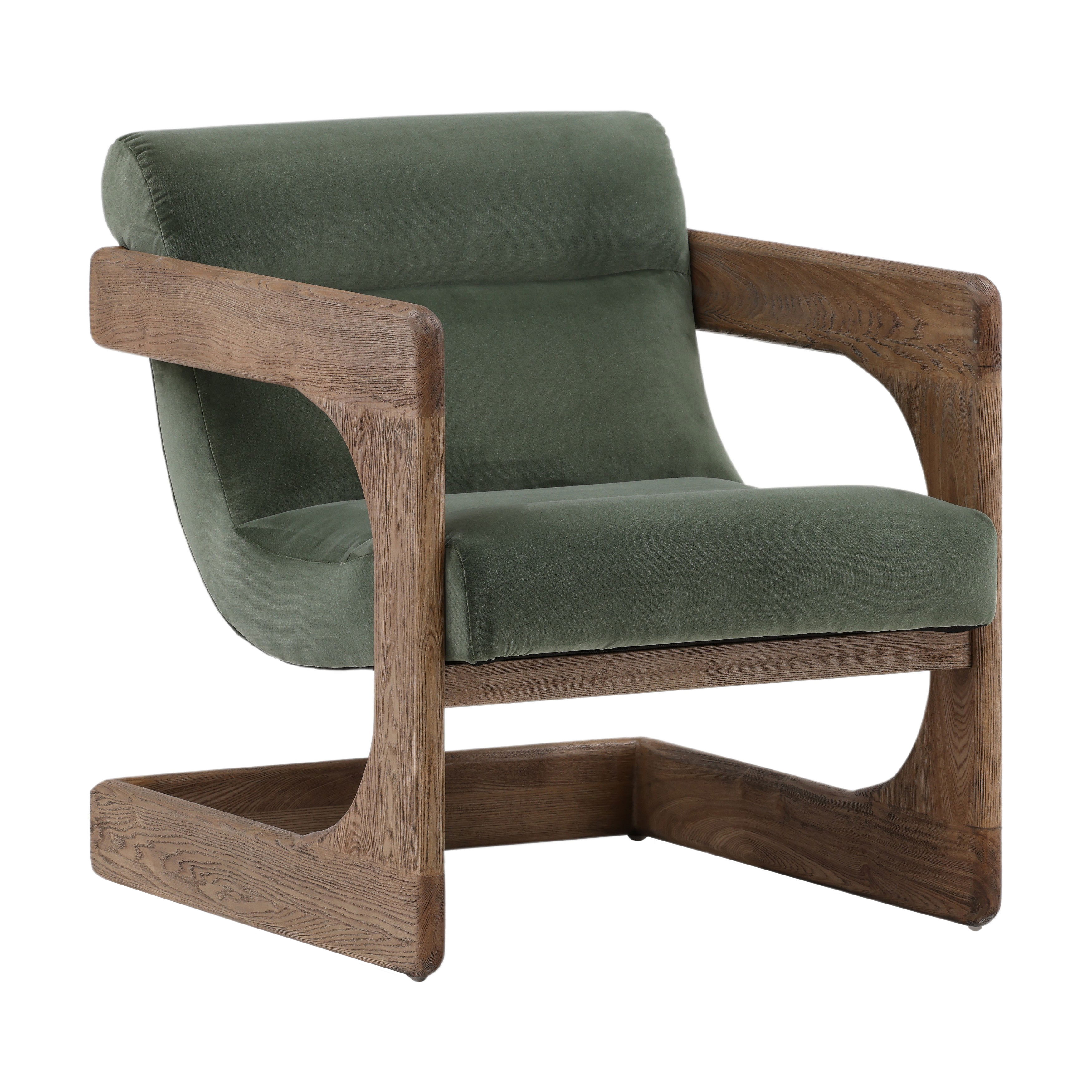 Bridges Occasional Chair Sage, Accent Chair by Dovetail, 24.25" width x 28.95" height x 31.8" depth View 1