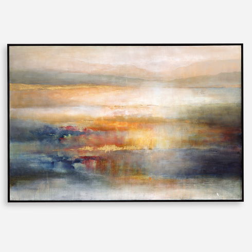 Seafaring Dusk Hand Painted Abstract Art