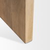 Bianca Light Brown Wood with Round Marble Top Coffee Table, by Mercana, 48" length x 48" width x 16" height thumbnail 10