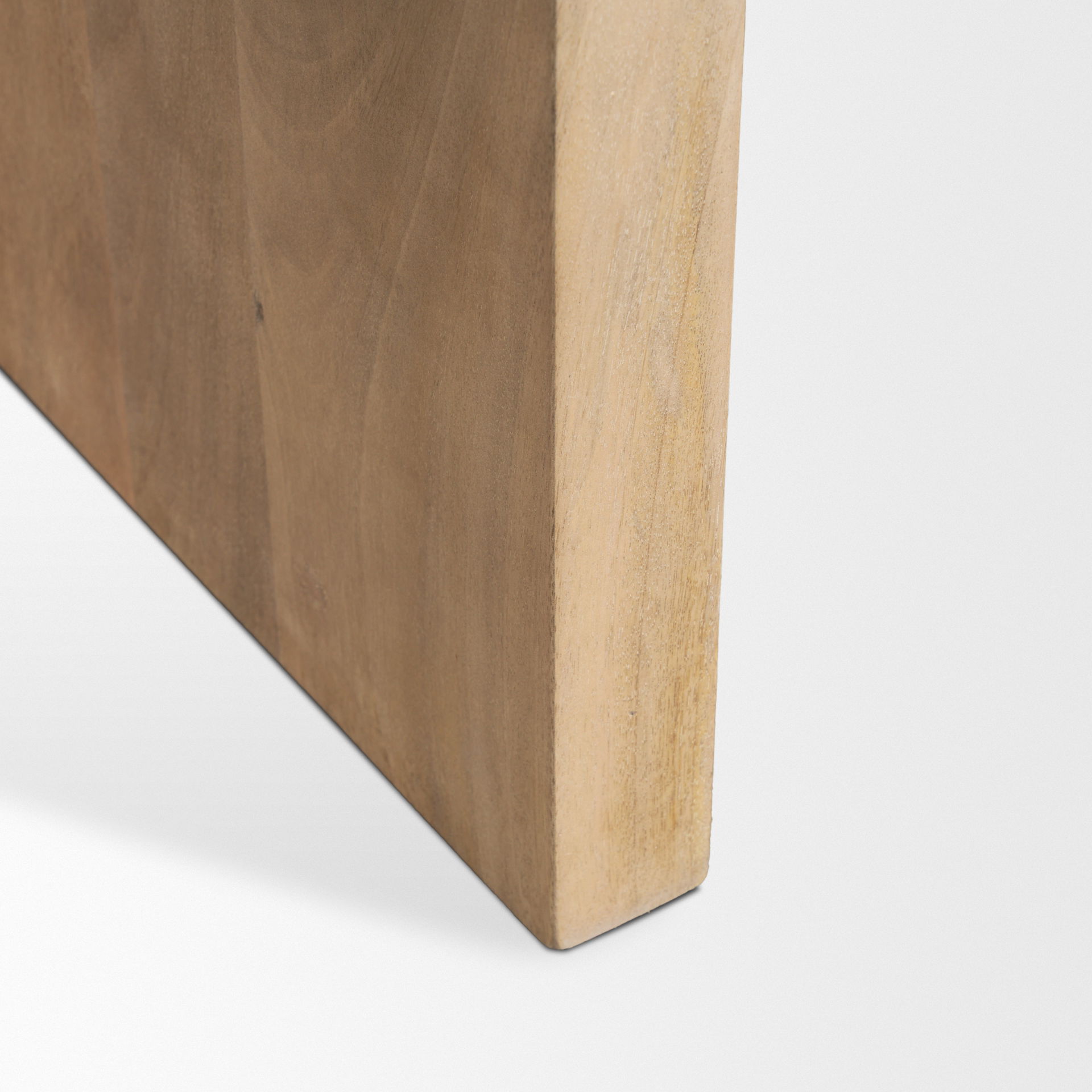 Bianca Light Brown Wood with Round Marble Top Coffee Table large image 