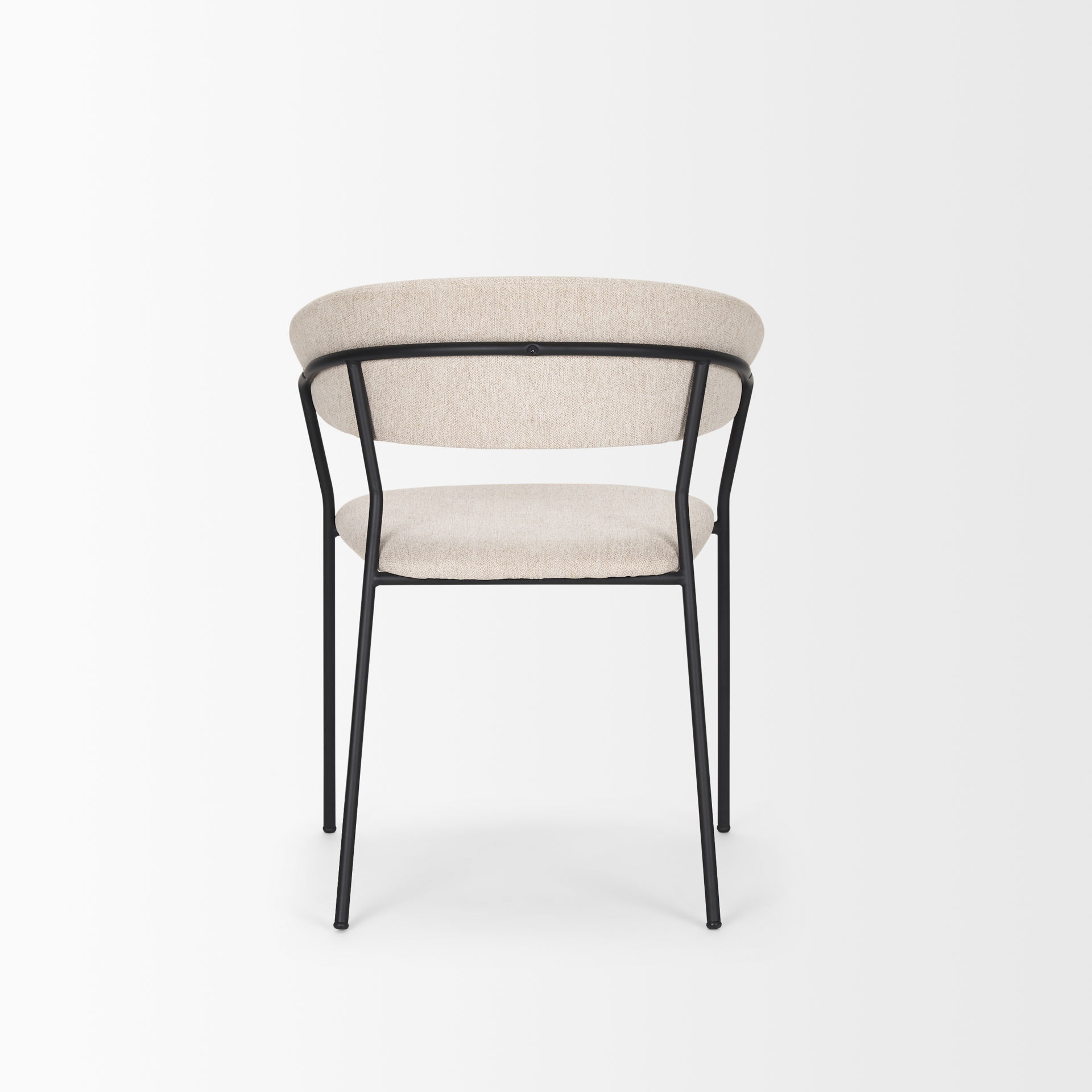 Carolyn Dining Chair with Oatmeal Fabric & Matte Black Metal large image 