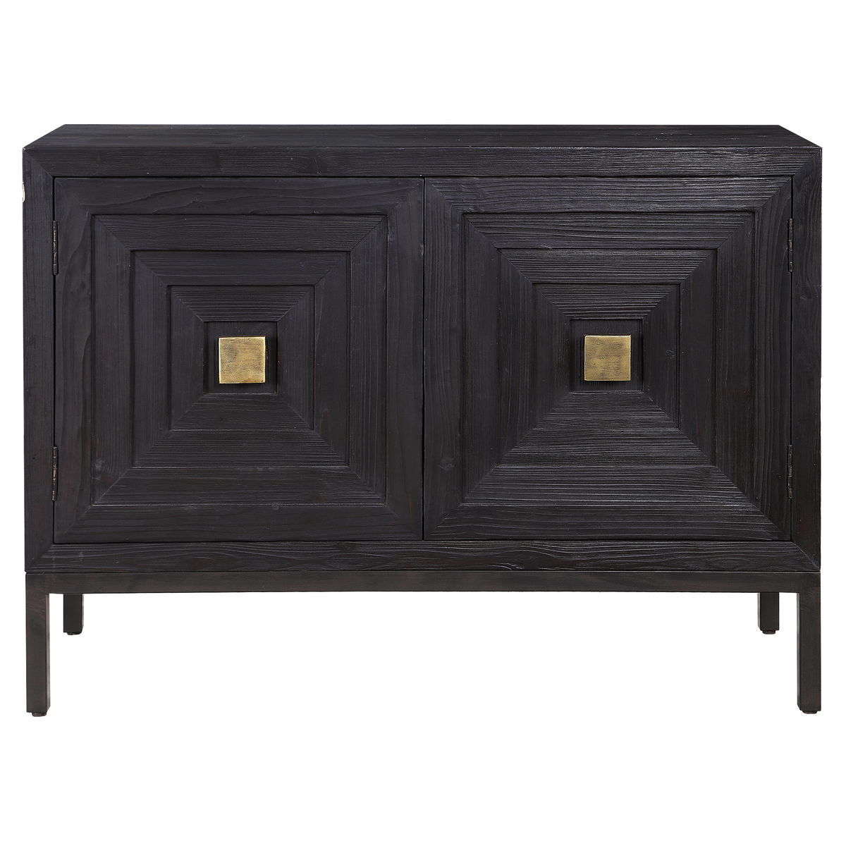 Aiken Dark Walnut 2 Door Cabinet, Cabinets & Chest by Uttermost, 43.25" width x 31.12" height x 16" depth View 1