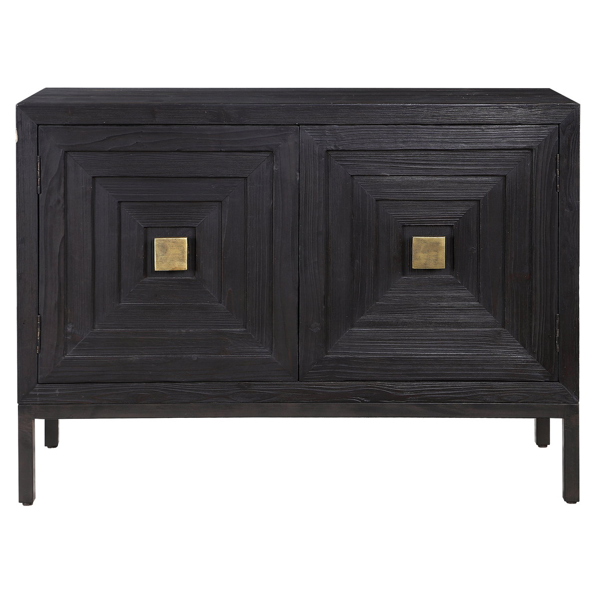 Aiken Dark Walnut 2 Door Cabinet, Cabinets & Chest by Uttermost, 43.25" width x 31.12" height x 16" depth View 1