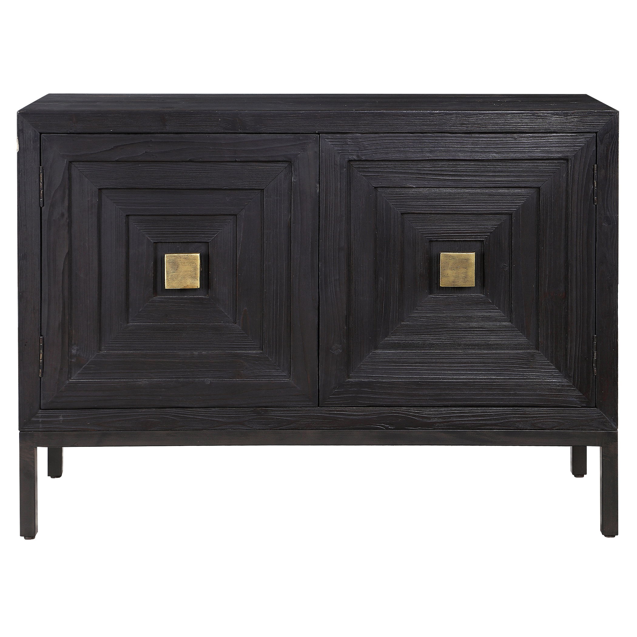 Aiken Dark Walnut 2 Door Cabinet, Furniture by Uttermost, 43.25" width x 31.12" height x 16" depth View 1