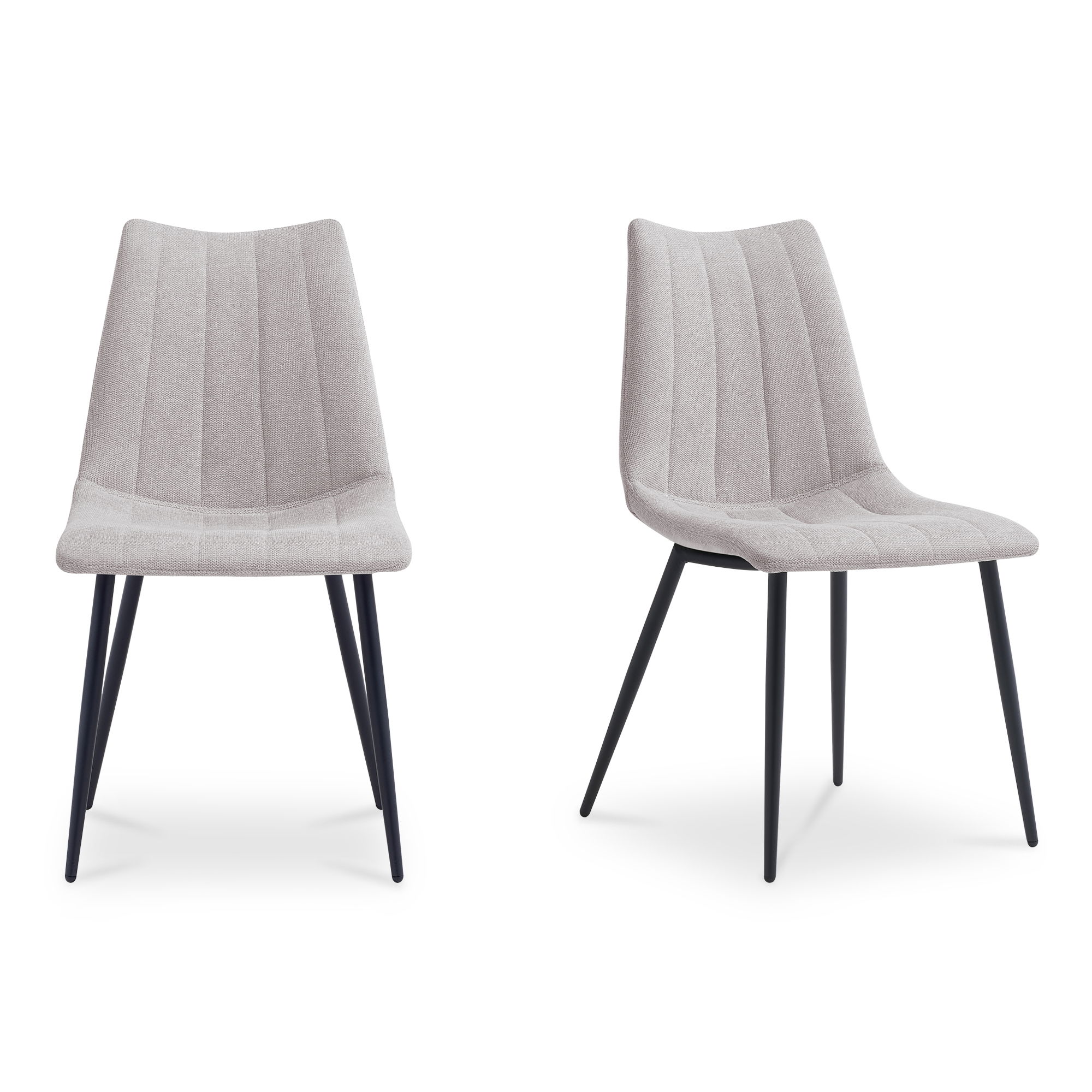 Alibi Dining Chair Beige-set Of Two, by Moe's Home, 18" width x 33" height x 20" depth View 1