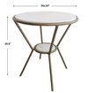 Refuge Round White Side Table, Side & End Table by Uttermost, 23" width x 25.5" height x 23" depth thumbnail 3