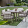 Forsyth Dark Gray Outdoor Dining Table, Outdoor Table by Uttermost, 7'8" width x 2'6.4" height x 3'3" depth thumbnail 5