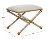 Socialite White Small Bench, Benche by Uttermost, 24" width x 20.25" height x 17" depth thumbnail 3