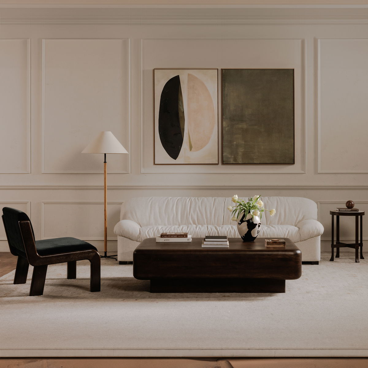 Halston Sofa Flecked Oat, Sofas & Sectional by Moe's Home, 86.6" width x 27.5" height x 39.3" depth View 9