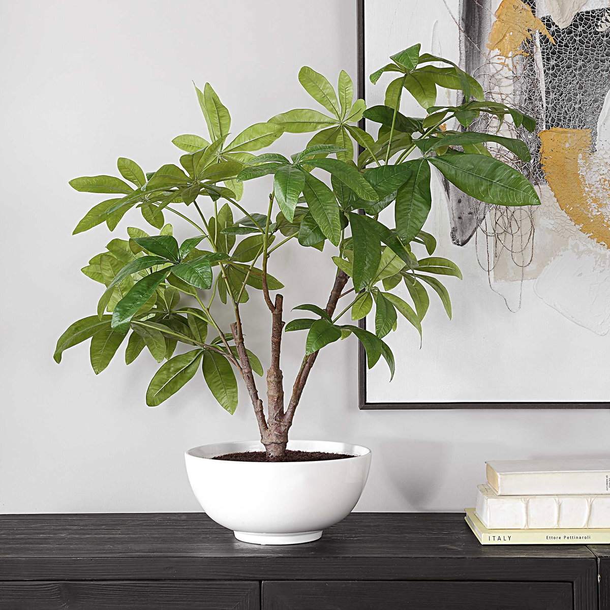 Pachira Money Tree, Artificial Plants & Flower by Uttermost, 26.5" width x 34.5" height x 28.25" depth View 3