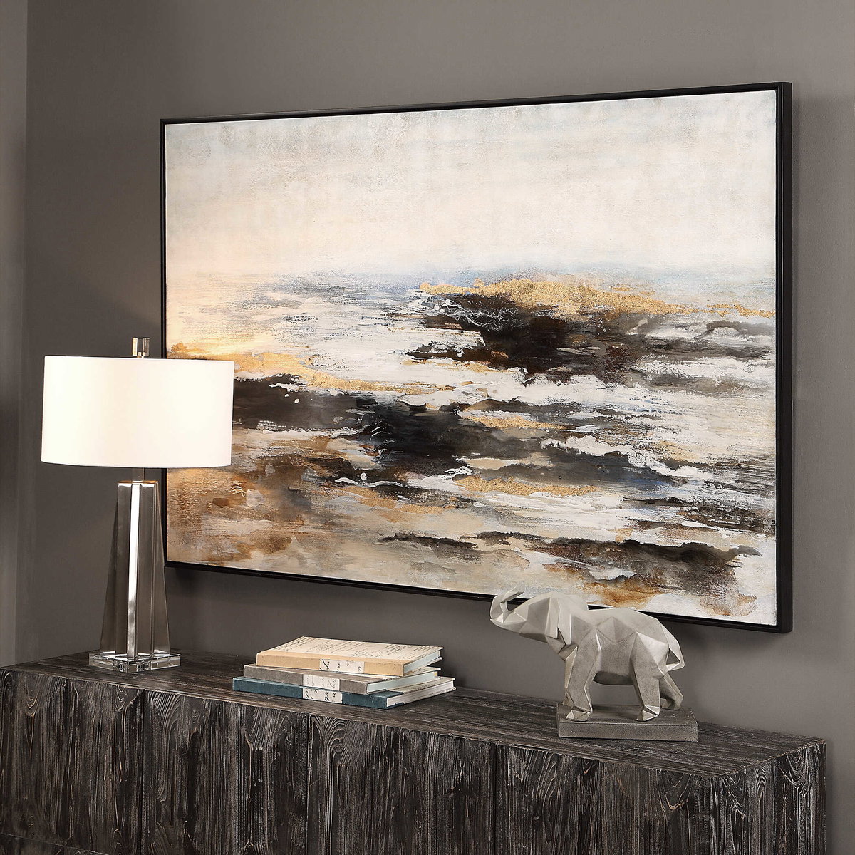 Aftermath Abstract Art, Painting by Uttermost, 61.37" width x 41.37" height x 1.75" depth View 5