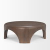 Shima Round Dark Brown Wood with Arched Legs Coffee Table thumbnail 5