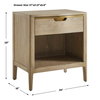 Tabi Natural Wood Side Table, Side & End Table by Uttermost, 26" width x 28" height x 18" depth thumbnail 3
