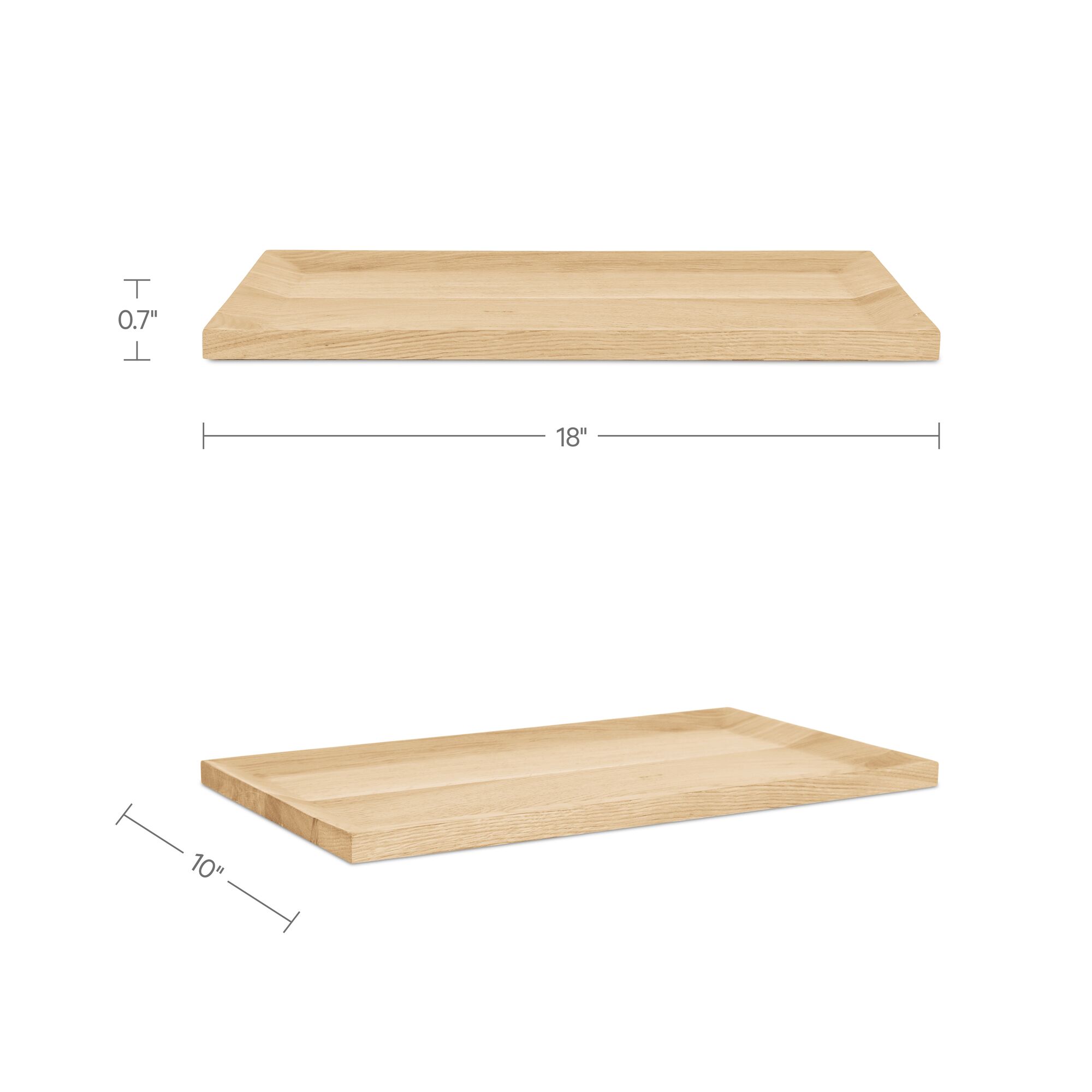 Harbor Tray Oak, Trays & Platter by Moe's Home, 18" width x 0.78" height x 10" depth View 10