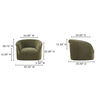 Thora Lounge Chair Dark Green, Accent Chair by Moe's Home, 39.25" width x 28.75" height x 35" depth thumbnail 11