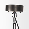 Selma Black Wood Bead and Metal Chandelier, by Mercana, 37.8" length x 33.27" width x 96.85" height thumbnail 4