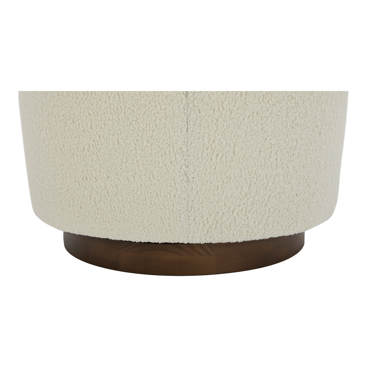 Oscy Swivel Chair Faux Shearling White, Accent Chair by Moe's Home, 31" width x 28" height x 31" depth View 10