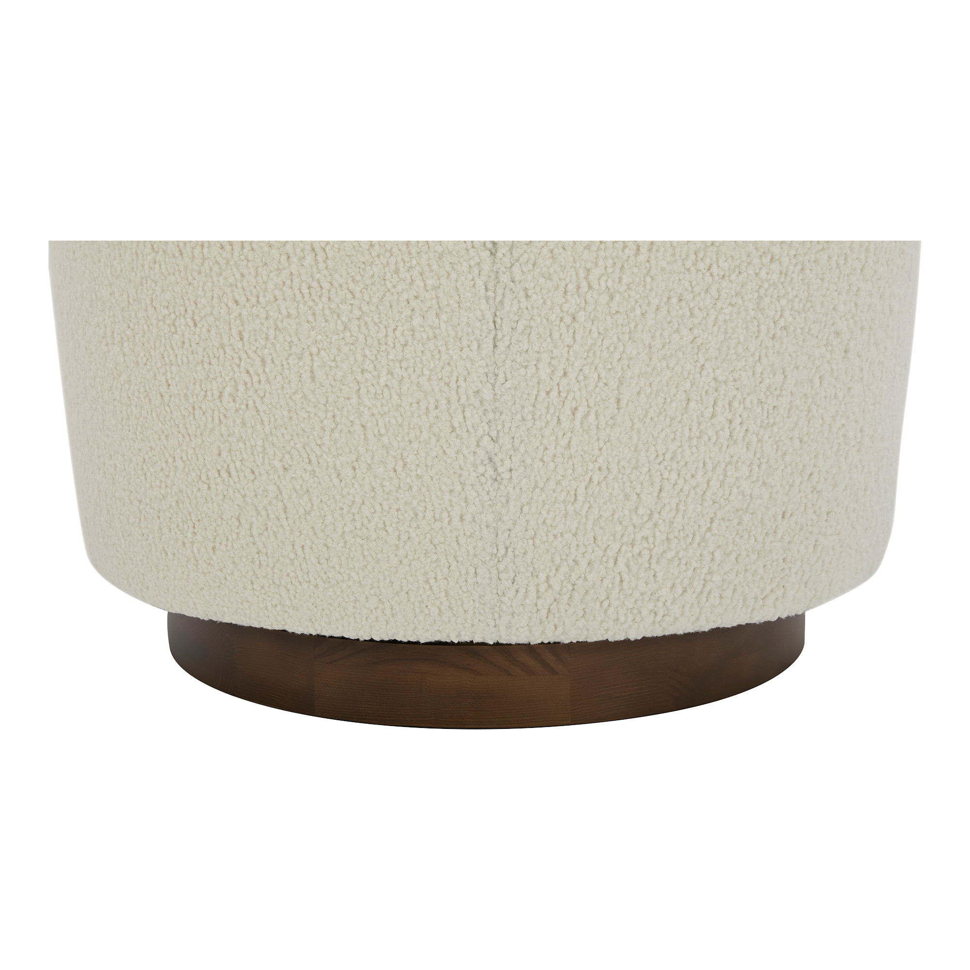 Oscy Swivel Chair Vegan Shearling White, Accent Chair by Moe's Home, 31" width x 28" height x 31" depth View 10