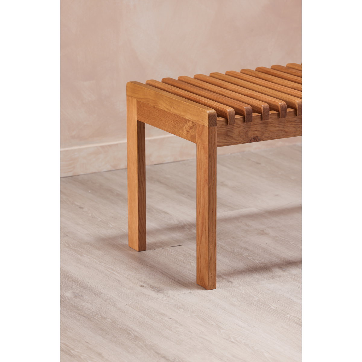 Rohe Bench Natural Oak, Benche by Moe's Home, 60" width x 18.11" height x 17.5" depth View 8