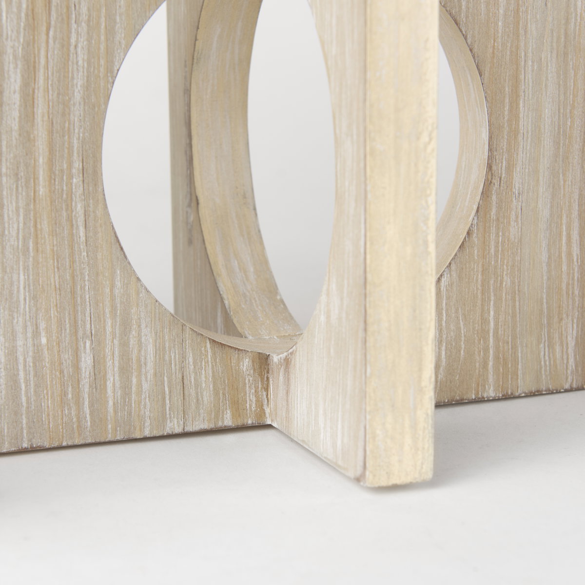 Cambie  Natural Wood with Black Metal Candle Holders, Candles & Candle Holder by Mercana, 29" length x 6" width x 9" height View 10