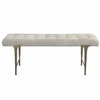 Imperial Upholstered Gray Bench, Benche by Uttermost, 48" width x 19" height x 16" depth thumbnail 1