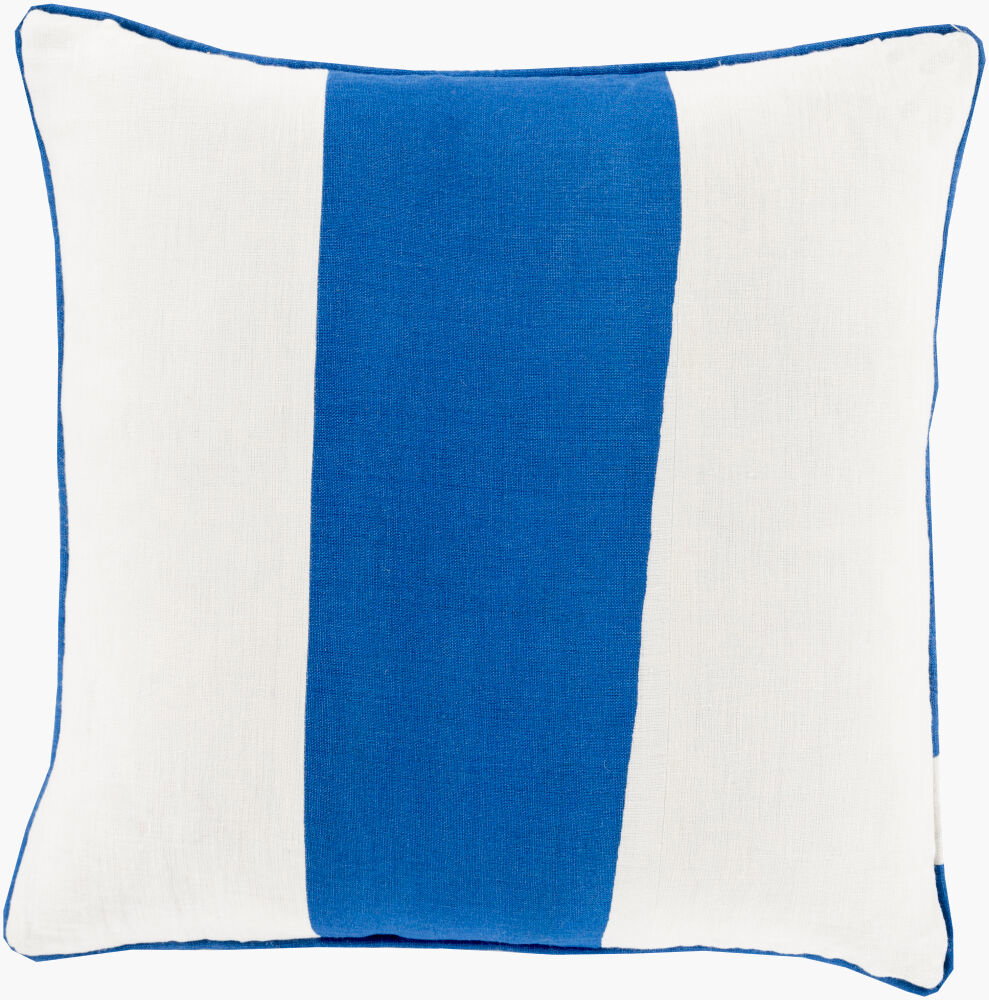 Linen Stripe Accent Pillow, Decorative Pillow by Surya, 18" length x 18" width