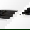Divina Black-Brown Wood with White Marble Top and Black Metal Base Sideboard thumbnail 9