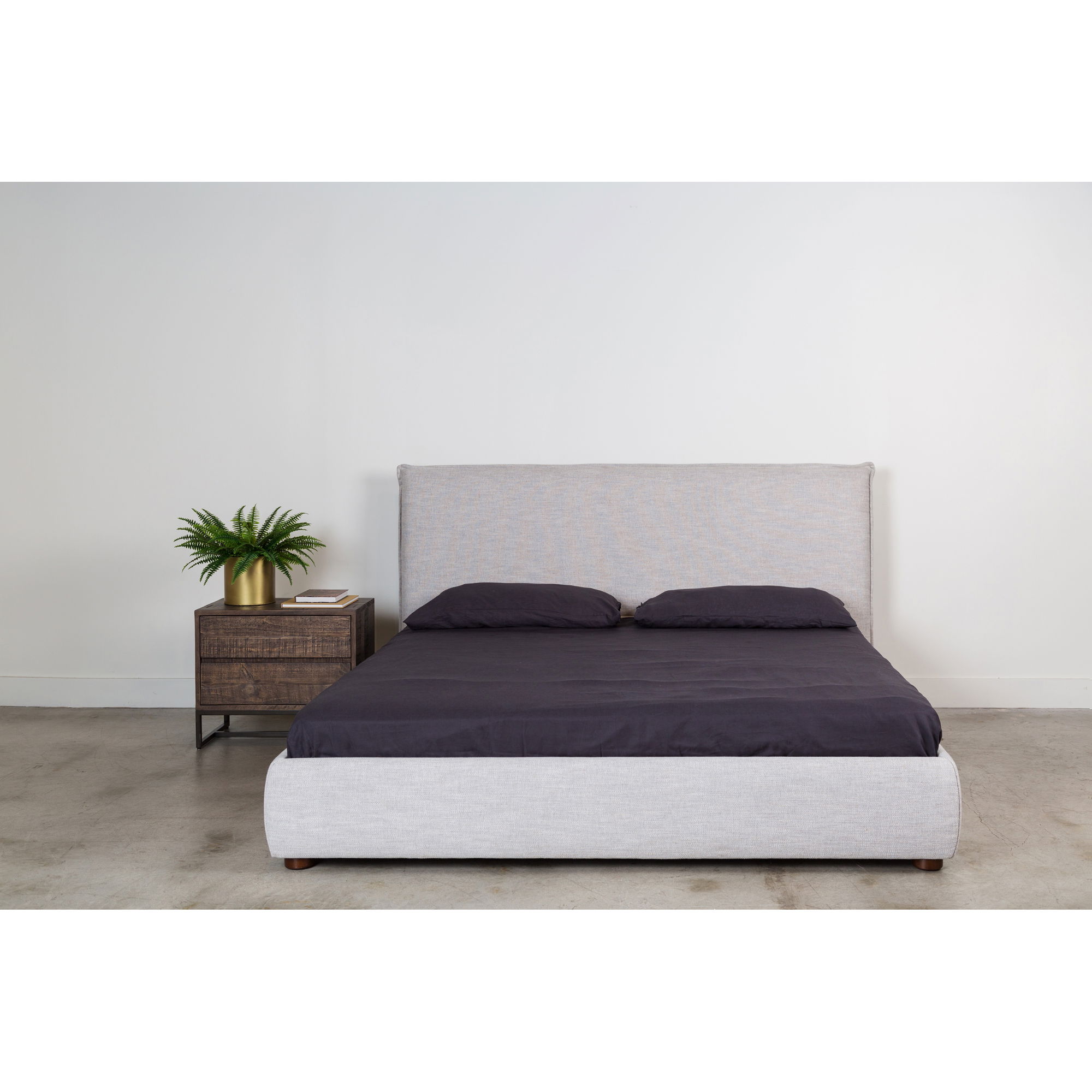 Luzon King Bed Light Grey large image 