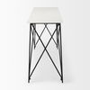 Lorlei Marble Top with Gray Iron Base Console Table thumbnail 4