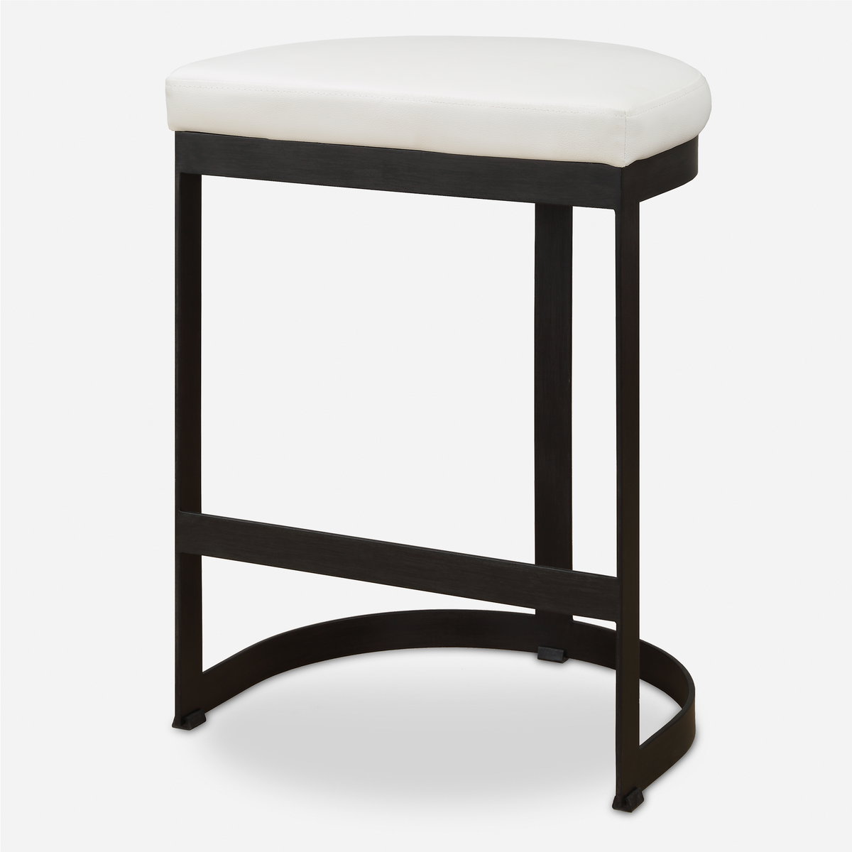 Ivanna White Counter Stool, Counter & Bar Stool by Uttermost, 18" width x 26" height x 14.5" depth View 1