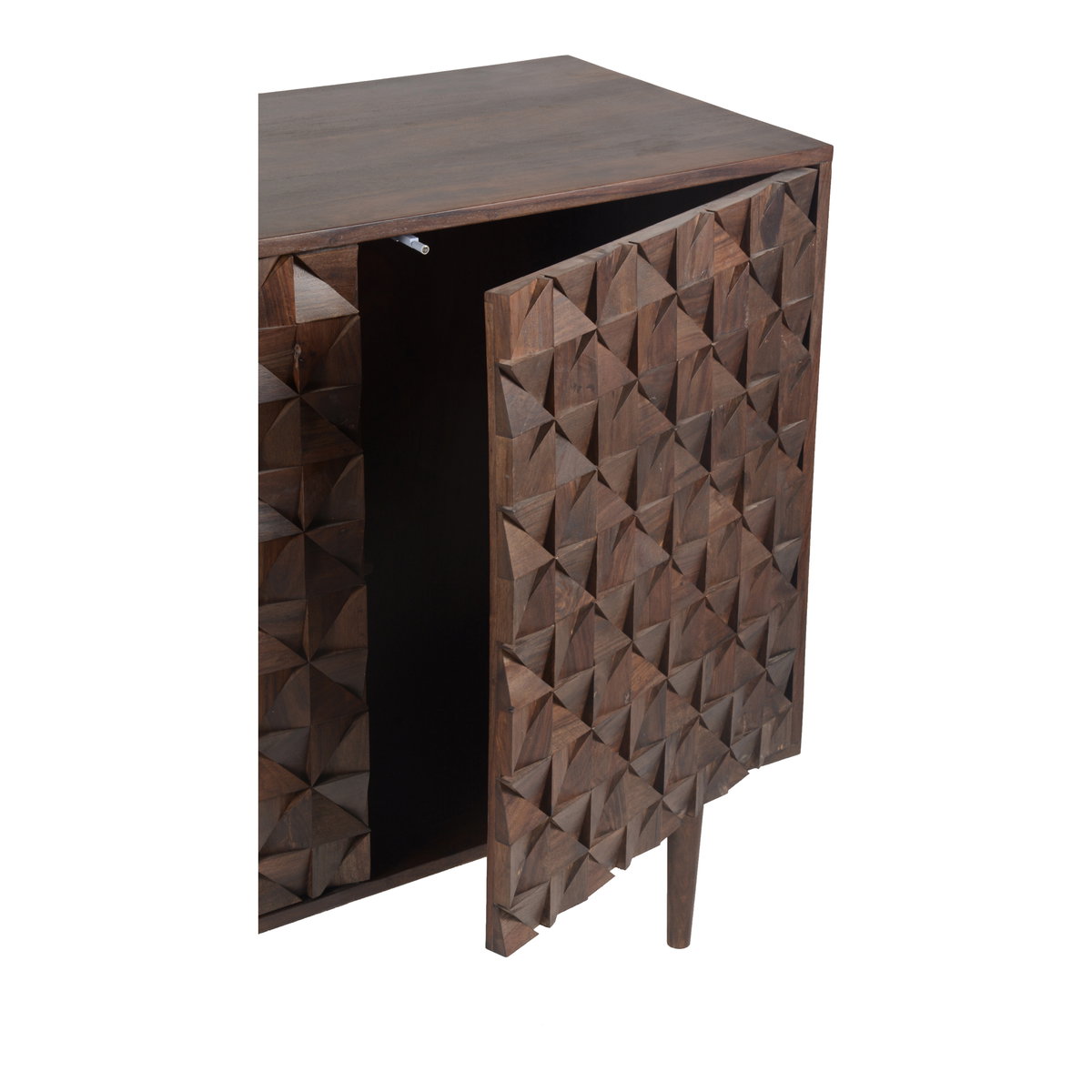 Pablo 3 Door Sideboard Dark Brown, Cabinets & Sideboard by Moe's Home, 58" width x 33" height x 18" depth View 6