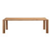 Post Large Table Large Natural Oak, Dining Table by Moe's Home, 96" width x 29" height x 39" depth thumbnail 1