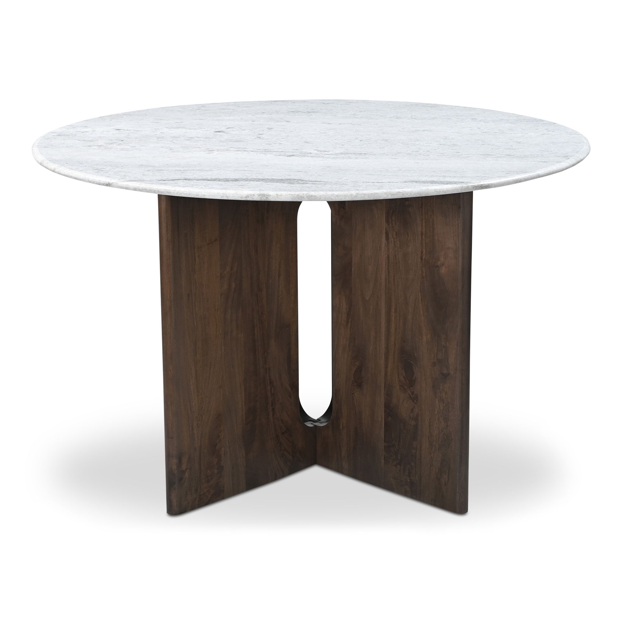 Stanley Dining Table White Marble, by Moe's Home, 48" width x 30" height x 48" depth View 3