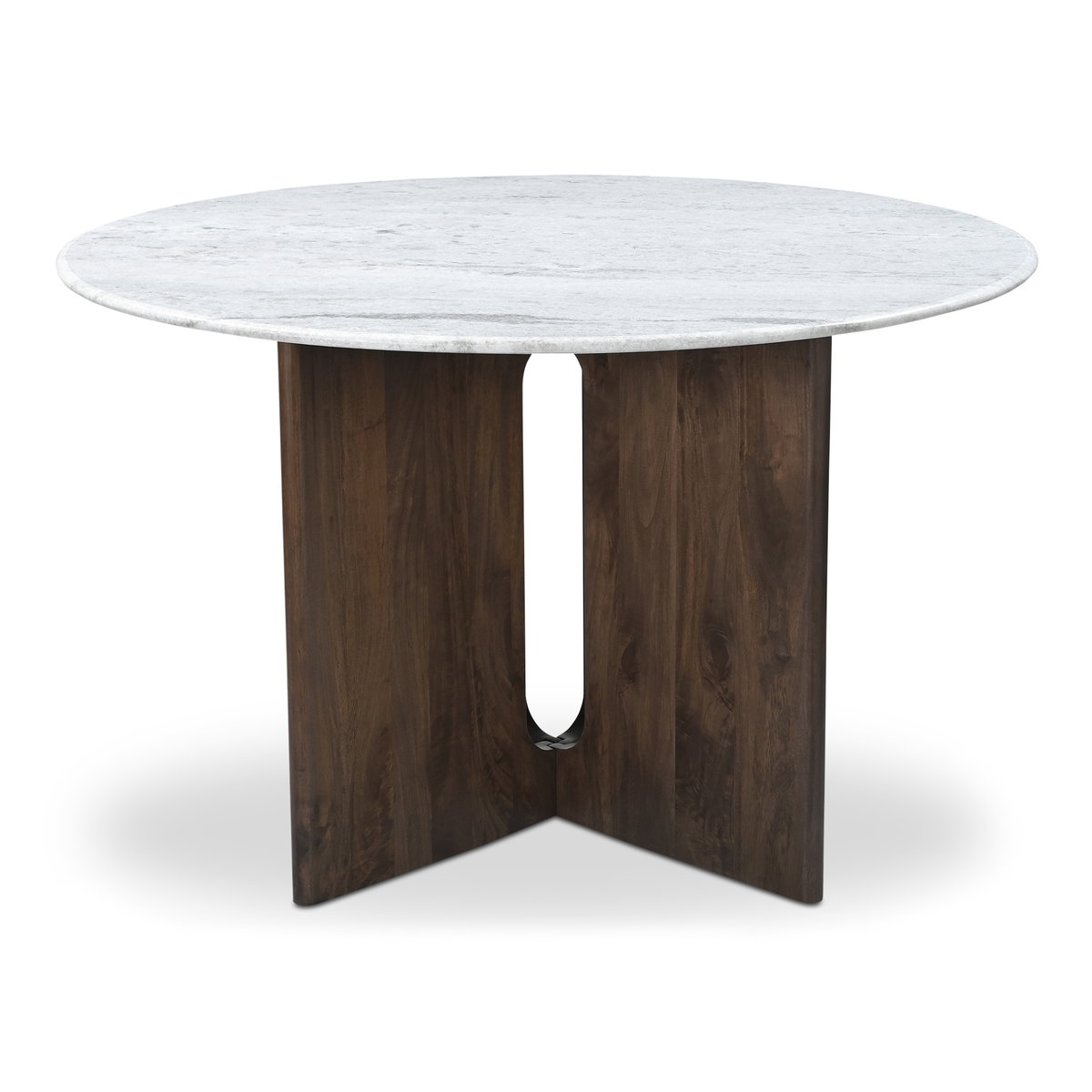 Stanley Dining Table White Marble, by Moe's Home, 48" width x 30" height x 48" depth View 3