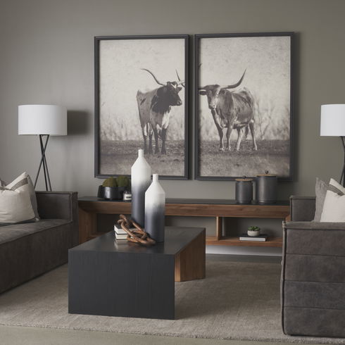 with Black Ombre Metal Vase