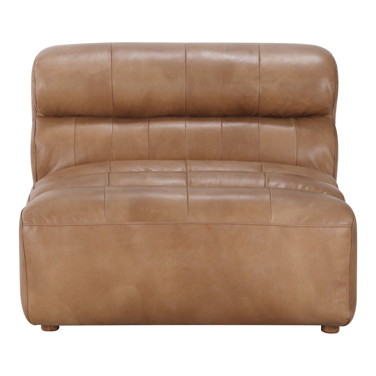 Ramsay Leather Slipper Chair Tan, Accent Chair by Moe's Home, 36" width x 28.5" height x 41" depth View 1