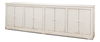 Eight Is Enough Sideboard, Whitewash, Cabinets & Sideboard by Sarreid, 122" length x 19" width x 38" height thumbnail 1