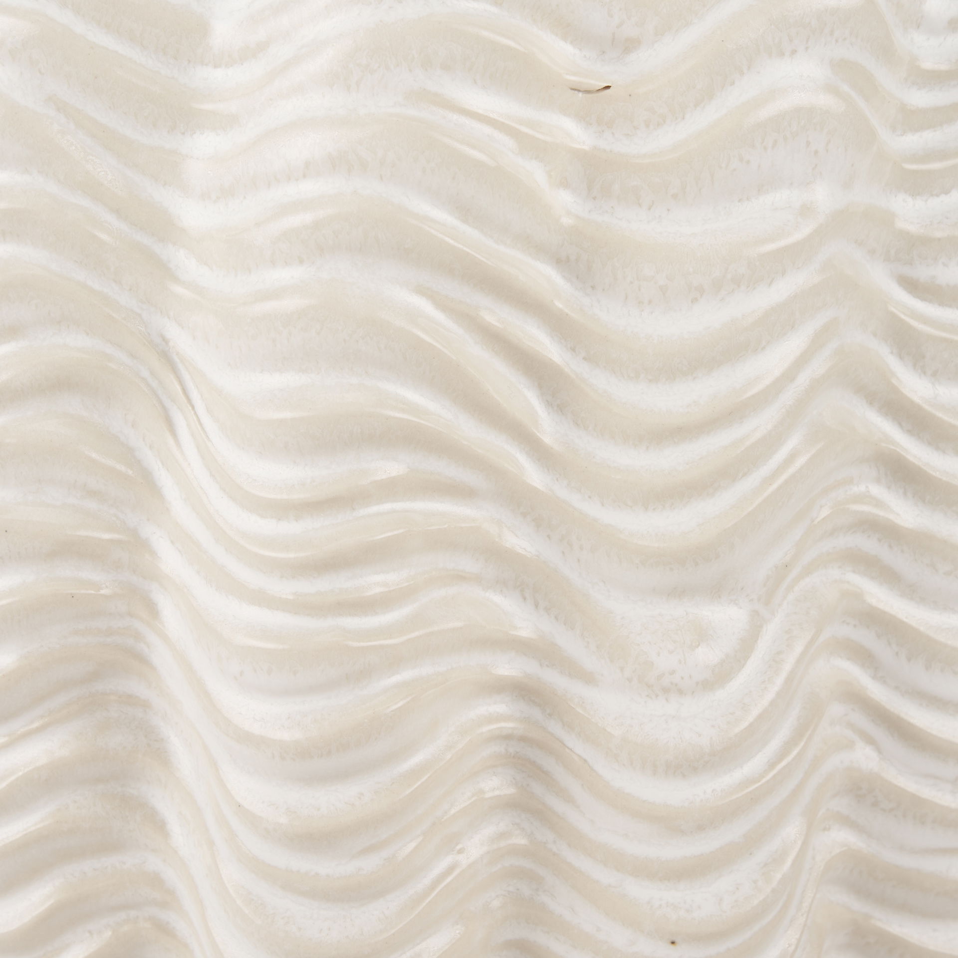 Velia Short Seashell Sculptural Cream Glazed Ceramic Vase, by Mercana, 11.61" length x 11.42" width x 11.02" height View 8