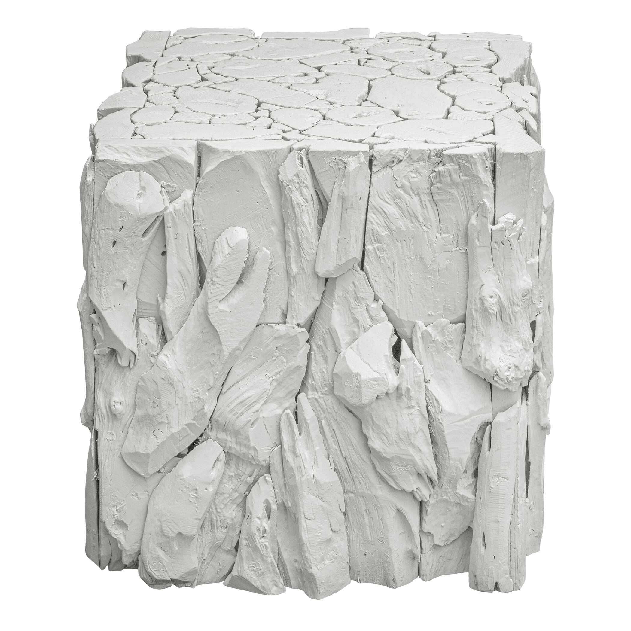 Teak Root White Bunching Cube, Furniture by Uttermost, 16.5" width x 18.5" height x 16.5" depth View 5