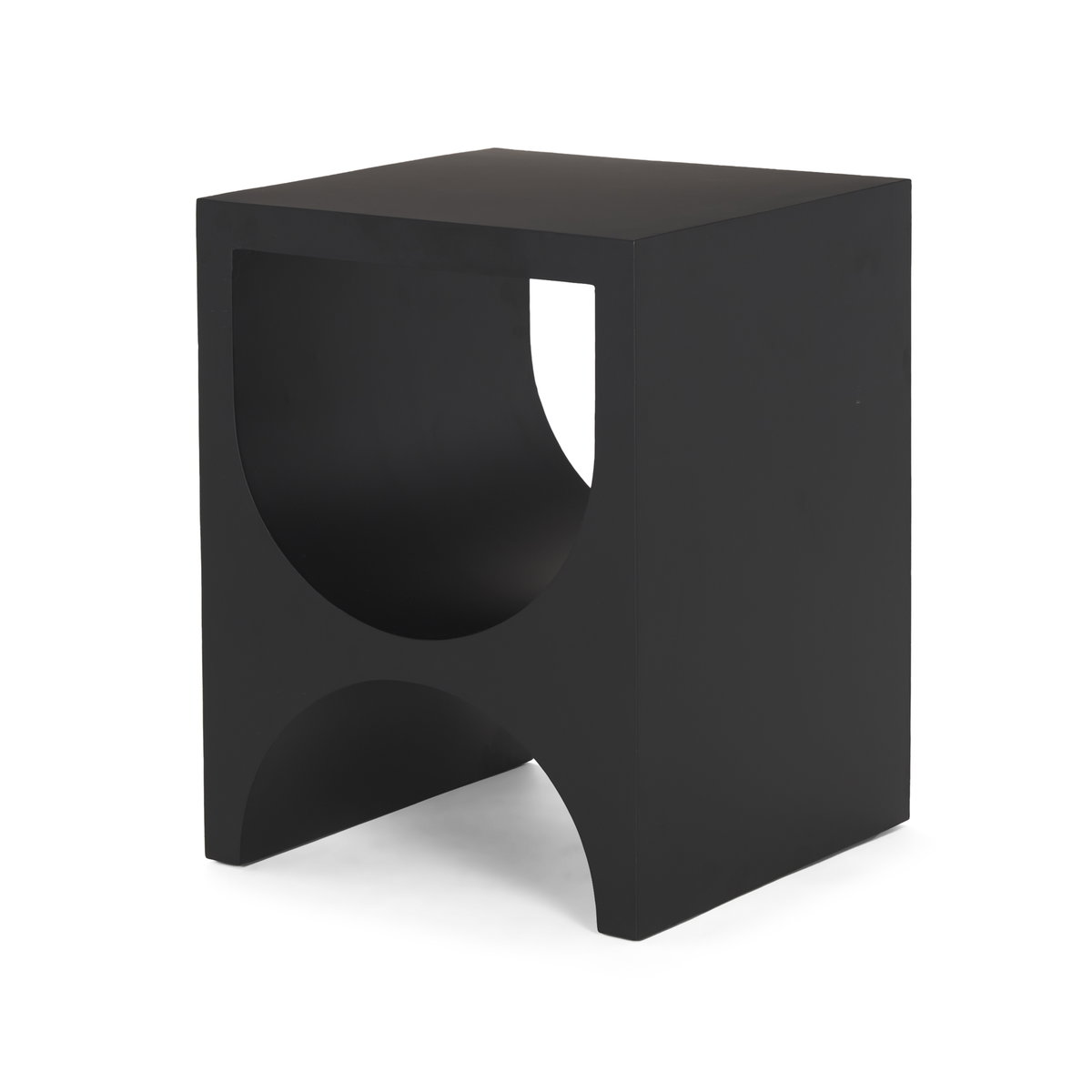 Sobi Matte Black Square Metal Side Table, Side & End Table by Mercana, 17" length x 17" width x 22" height View 1