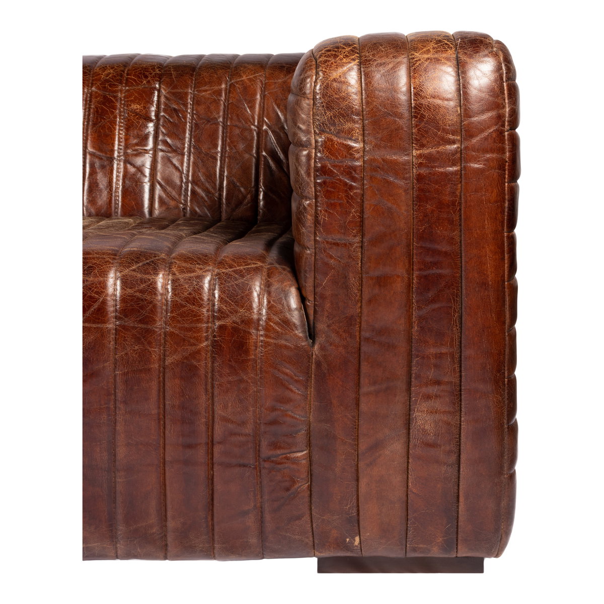 Castle Sofa Dark Brown, Sofas & Sectional by Moe's Home, 95" width x 27.5" height x 39" depth View 5