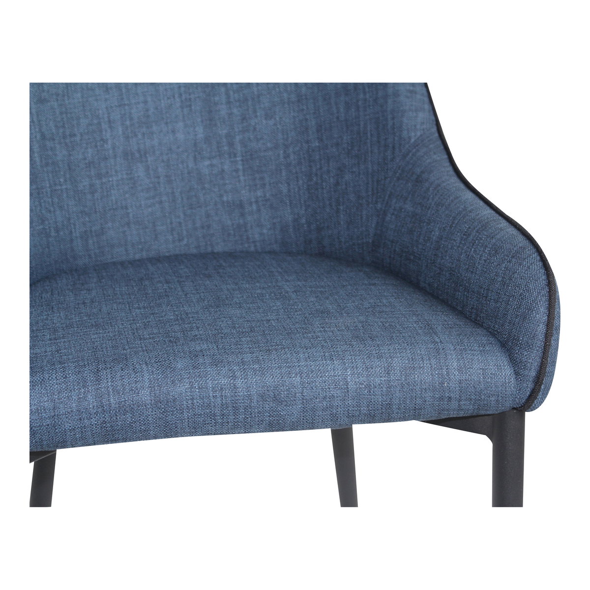 Lapis Dining Chair Dark Blue - Set Of Two, by Moe's Home, 21.5" width x 33.5" height x 24" depth View 8
