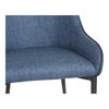 Lapis Dining Chair Dark Blue - Set Of Two, by Moe's Home, 21.5" width x 33.5" height x 24" depth thumbnail 8
