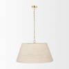 Tosha 1-Light Tapered Cotton Rope Drum Pendant, by Mercana, 24" length x 24" width x 13.5" height thumbnail 3