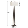 Galloway Minimalist Bronze Floor Lamp, by Uttermost, 18" width x 64.75" height x 10" depth thumbnail 3