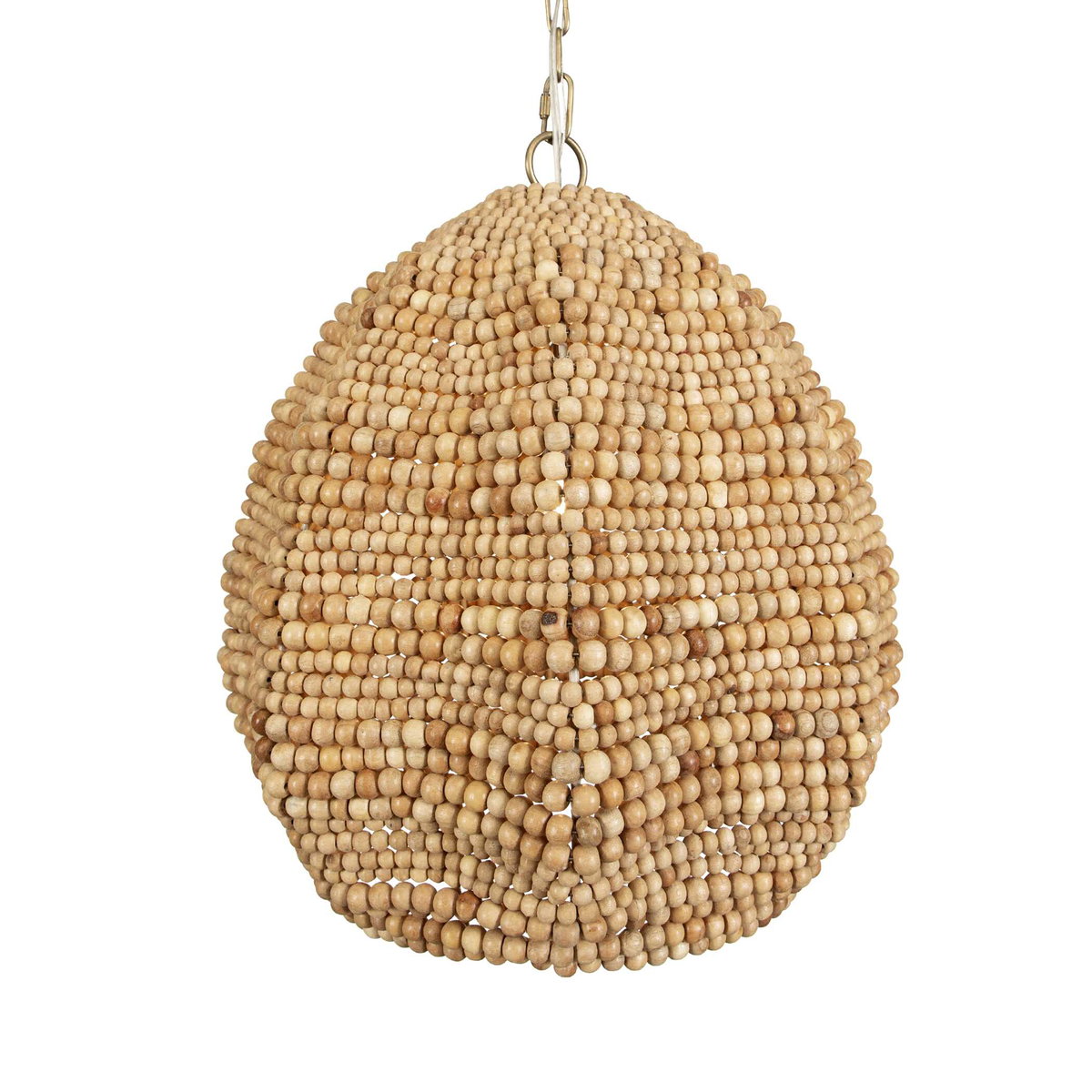 Kauri 1 Light Wooden Bead Pendant, Mini Light Pendant by Uttermost, 18" width x 20" height x 18" diameter x 18" depth View 1